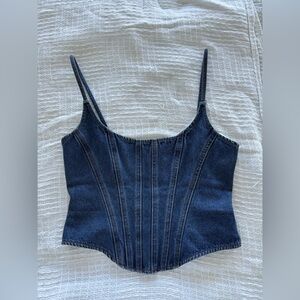 Denim Corset Top